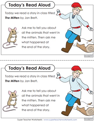 Read Aloud Worksheets